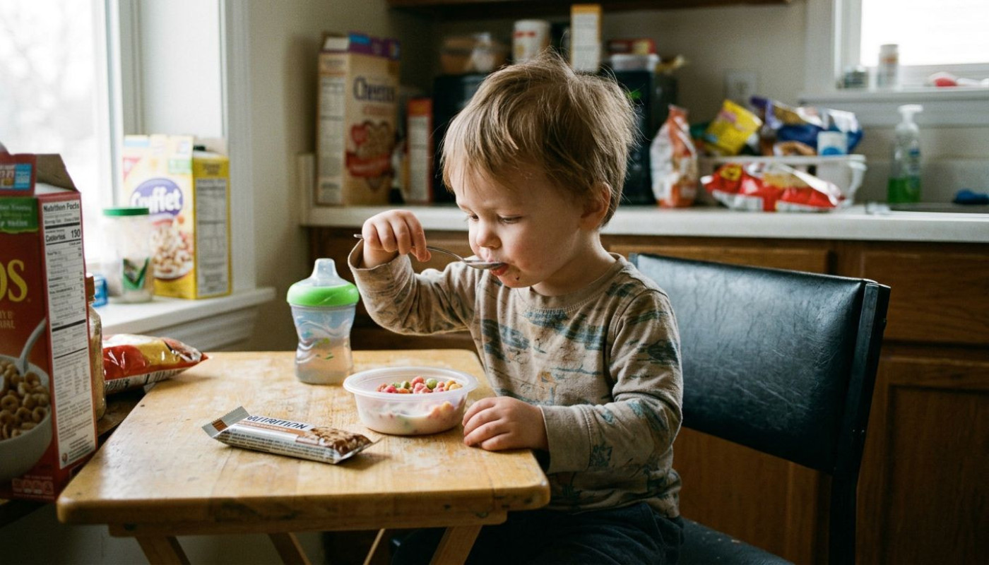 Repas sur le pouce : petite enfance de la malnutrition moderne ?